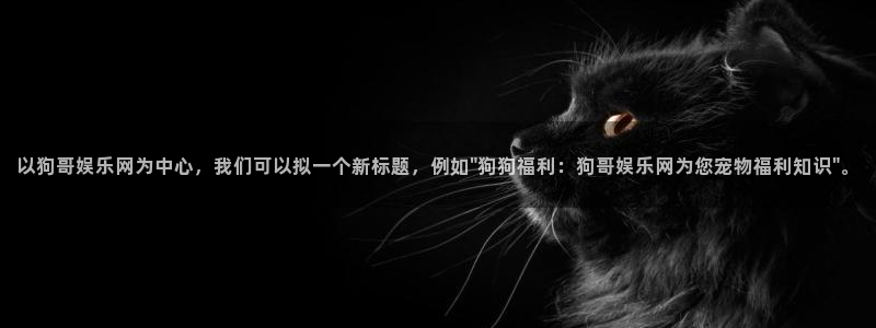 卧龙娱乐平台在线开户：以狗哥娱乐网为中心，我们可以拟一个新标题，例如\